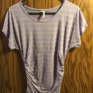 Purple and white top